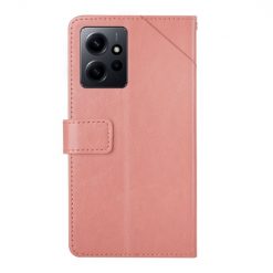 Lacné Kryty | Peňaženkové puzdro Geometric Pattern case ružové – Xiaomi Redmi Note 12 (4G) | Lacné Kryty