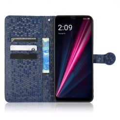 Peňaženkové puzdro Honeycomb Dot Texture Case modré – T Phone Pro / T Phone Pro (2023) | Lacné Kryty Lacné Kryty | Peňaženkové puzdro Honeycomb Dot Texture Case modré – T Phone Pro / T Phone Pro (2023) | Lacné Kryty