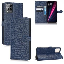 Peňaženkové puzdro Honeycomb Dot Texture Case modré – T Phone Pro / T Phone Pro (2023) | Lacné Kryty Lacné Kryty | Peňaženkové puzdro Honeycomb Dot Texture Case modré – T Phone Pro / T Phone Pro (2023) | Lacné Kryty