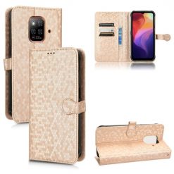 Peňaženkové puzdro Honeycomb Dot Texture Case zlaté – Ulefone Power Armor 14 / 14 Pro | Lacné Kryty Lacné Kryty | Peňaženkové puzdro Honeycomb Dot Texture Case zlaté – Ulefone Power Armor 14 / 14 Pro | Lacné Kryty