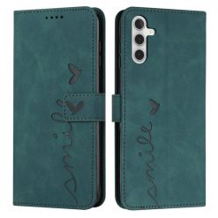 Lacné Kryty | Peňaženkové puzdro Retro Smile zelené – Samsung Galaxy A14 4G/5G | Lacné Kryty