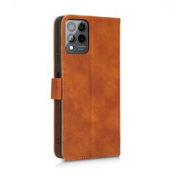 Lacné Kryty | Peňaženkové puzdro Solid hnedé – T Phone Pro / T Phone Pro (2023) | Lacné Kryty
