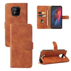 Lacné Kryty | Peňaženkové puzdro Solid hnedé – Ulefone Armor 8 / 8 Pro | Lacné Kryty