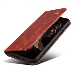Lacné Kryty | Peňaženkové puzdro Wax case hnedé – Vivo X90 Pro | Lacné Kryty