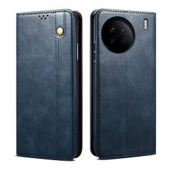 Peňaženkové puzdro Wax case modré – Vivo X90 Pro | Lacné Kryty Lacné Kryty | Peňaženkové puzdro Wax case modré – Vivo X90 Pro | Lacné Kryty