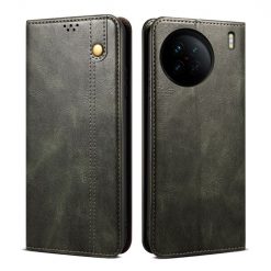 Lacné Kryty | Peňaženkové puzdro Wax case zelené – Vivo X90 Pro | Lacné Kryty