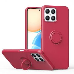 Lacné Kryty | Zadný kryt Elegant Ring Case tmavoružový – Honor X8 | Lacné Kryty