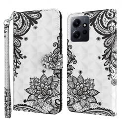 Lacné Kryty | Knižkové puzdro Trendy Cross case Čierno-biele mandaly – Xiaomi Redmi Note 12 (4G) | Lacné Kryty