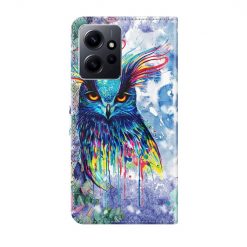 Knižkové puzdro Trendy Cross case Farebná sova – Xiaomi Redmi Note 12 (4G) | Lacné Kryty Lacné Kryty | Knižkové puzdro Trendy Cross case Farebná sova – Xiaomi Redmi Note 12 (4G) | Lacné Kryty