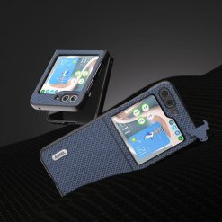 Lacné Kryty | Kryt Abeel Carbon Fiber modrý – Samsung Galaxy Z Flip 5 | Lacné Kryty