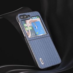 Lacné Kryty | Kryt Abeel Carbon Fiber modrý – Samsung Galaxy Z Flip 5 | Lacné Kryty