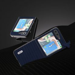 Lacné Kryty | Kryt Abeel Carbon Fiber tmavomodrý – Samsung Galaxy Z Flip 5 | Lacné Kryty