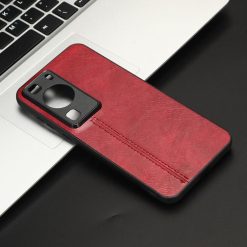 Lacné Kryty | Kryt Shockproof Sewing Cow Pattern červený – Huawei P60 Pro | Lacné Kryty