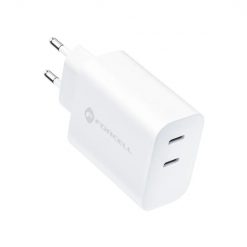 Lacné Kryty | Nabíjačka do siete Forcell 2 USB-C 3A 35W Power Delivery + Quick Charge 4.0 biela | Lacné Kryty