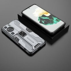 Lacné Kryty | Odolný Kryt Holder armor case sivý – Huawei P60 Pro | Lacné Kryty