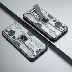 Lacné Kryty | Odolný Kryt Holder armor case sivý – Huawei P60 Pro | Lacné Kryty