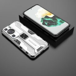 Lacné Kryty | Odolný Kryt Holder armor case strieborný – Huawei P60 Pro | Lacné Kryty