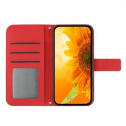 Peňaženkové puzdro Embossing Pattern Kvet červené – T Phone Pro / T Phone Pro (2023) | Lacné Kryty Lacné Kryty | Peňaženkové puzdro Embossing Pattern Kvet červené – T Phone Pro / T Phone Pro (2023) | Lacné Kryty