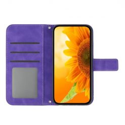 Peňaženkové puzdro Embossing Pattern Kvet tmavofialové – T Phone Pro / T Phone Pro (2023) | Lacné Kryty Lacné Kryty | Peňaženkové puzdro Embossing Pattern Kvet tmavofialové – T Phone Pro / T Phone Pro (2023) | Lacné Kryty