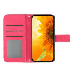 Peňaženkové puzdro Embossing Pattern Kvet tmavoružové – T Phone Pro / T Phone Pro (2023) | Lacné Kryty Lacné Kryty | Peňaženkové puzdro Embossing Pattern Kvet tmavoružové – T Phone Pro / T Phone Pro (2023) | Lacné Kryty