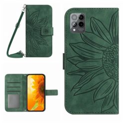 Peňaženkové puzdro Embossing Pattern Kvet zelené – T Phone Pro / T Phone Pro (2023) | Lacné Kryty Lacné Kryty | Peňaženkové puzdro Embossing Pattern Kvet zelené – T Phone Pro / T Phone Pro (2023) | Lacné Kryty