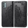 Lacné Kryty | Peňaženkové puzdro Embossing Pattern Mandala Flower modré – Nokia G22 | Lacné Kryty