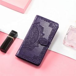 Lacné Kryty | Peňaženkové puzdro Embossing Pattern Mandala Flower fialové – Nokia G22 | Lacné Kryty