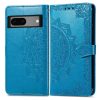 Lacné Kryty | Peňaženkové puzdro Embossing Pattern Mandala Flower zelené – Google Pixel 7a 5G | Lacné Kryty