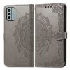 Lacné Kryty | Peňaženkové puzdro Embossing Pattern Mandala Flower fialové – Nokia G22 | Lacné Kryty