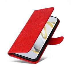 Lacné Kryty | Peňaženkové puzdro Embossing Pattern Slnečnica červené – Huawei Nova 10 | Lacné Kryty