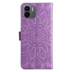 Peňaženkové puzdro Embossing Pattern Slnečnica fialové – Xiaomi Redmi A1 / A2 | Lacné Kryty Lacné Kryty | Peňaženkové puzdro Embossing Pattern Slnečnica fialové – Xiaomi Redmi A1 / A2 | Lacné Kryty