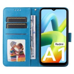 Peňaženkové puzdro Embossing Pattern Slnečnica modré – Xiaomi Redmi A1 / A2 | Lacné Kryty Lacné Kryty | Peňaženkové puzdro Embossing Pattern Slnečnica modré – Xiaomi Redmi A1 / A2 | Lacné Kryty