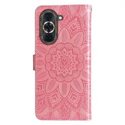 Lacné Kryty | Peňaženkové puzdro Embossing Pattern Slnečnica ružové – Huawei Nova 10 | Lacné Kryty