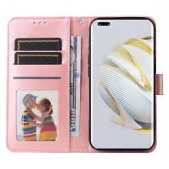 Lacné Kryty | Peňaženkové puzdro Embossing Pattern Slnečnica ružové – Huawei Nova 10 | Lacné Kryty