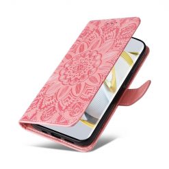 Lacné Kryty | Peňaženkové puzdro Embossing Pattern Slnečnica ružové – Huawei Nova 10 | Lacné Kryty