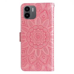 Lacné Kryty | Peňaženkové puzdro Embossing Pattern Slnečnica ružové – Xiaomi Redmi A1 / A2 | Lacné Kryty
