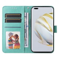 Lacné Kryty | Peňaženkové puzdro Embossing Pattern Slnečnica zelené – Huawei Nova 10 | Lacné Kryty