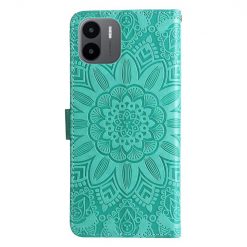 Lacné Kryty | Peňaženkové puzdro Embossing Pattern Slnečnica zelené – Xiaomi Redmi A1 / A2 | Lacné Kryty