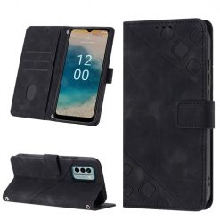 Lacné Kryty | Peňaženkové puzdro Embossing Pattern Square čierne – Nokia G22 | Lacné Kryty