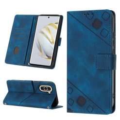 Lacné Kryty | Peňaženkové puzdro Embossing Pattern Square modré – Huawei Nova 10 | Lacné Kryty