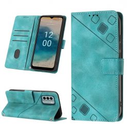 Lacné Kryty | Peňaženkové puzdro Embossing Pattern Square zelené – Nokia G22 | Lacné Kryty