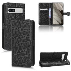 Lacné Kryty | Peňaženkové puzdro Honeycomb Dot Texture Case čierne – Google Pixel 7a 5G | Lacné Kryty