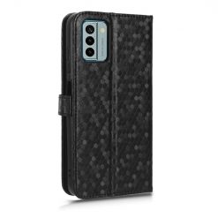 Lacné Kryty | Peňaženkové puzdro Honeycomb Dot Texture Case čierne – Nokia G22 | Lacné Kryty