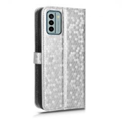 Peňaženkové puzdro Honeycomb Dot Texture Case strieborné – Nokia G22 | Lacné Kryty Lacné Kryty | Peňaženkové puzdro Honeycomb Dot Texture Case strieborné – Nokia G22 | Lacné Kryty