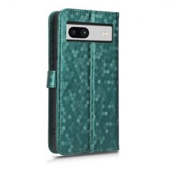 Lacné Kryty | Peňaženkové puzdro Honeycomb Dot Texture Case zelené – Google Pixel 7a 5G | Lacné Kryty