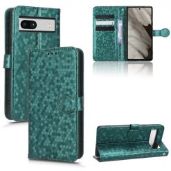 Lacné Kryty | Peňaženkové puzdro Honeycomb Dot Texture Case zelené – Google Pixel 7a 5G | Lacné Kryty