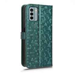 Lacné Kryty | Peňaženkové puzdro Honeycomb Dot Texture Case zelené – Nokia G22 | Lacné Kryty