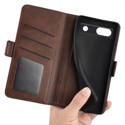 Lacné Kryty | Peňaženkové puzdro Magnetic fresh case hnedé – Google Pixel 7a 5G | Lacné Kryty