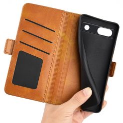 Lacné Kryty | Peňaženkové puzdro Magnetic fresh case žlté – Google Pixel 7a 5G | Lacné Kryty