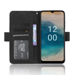 Lacné Kryty | Peňaženkové puzdro Slots case čierne – Nokia G22 | Lacné Kryty
